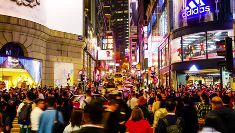 Hongkong,-China,-Circa:-Zeitraffer-überfüllte-Menschen-Im-Zentralen-Bereich-Von-Hongkong