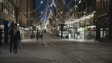 City-downtown-with-Christmas-decorations.-Xmas-climate-concept