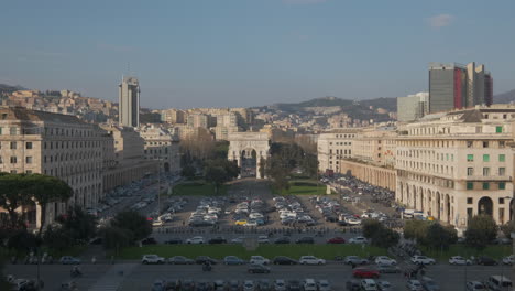 Genoa-Piazza-Della-Vittoria-square-and-Arco-Della-Vittoria-Victory-Arch