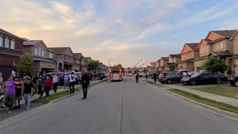 Scene-of-a-neighborhood-house-fire