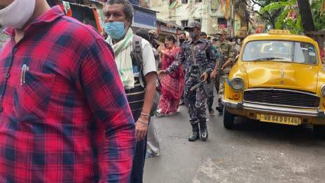 BJP-Leader-Priyanka-Tibrewal-during-their-roadshow-in-Kolkata,-India