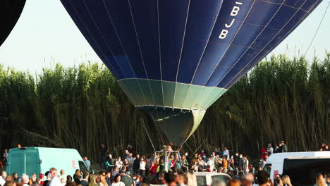People-At-International-Ballooning-Festival,-Popular-Event-In-Coruche,-Portugal