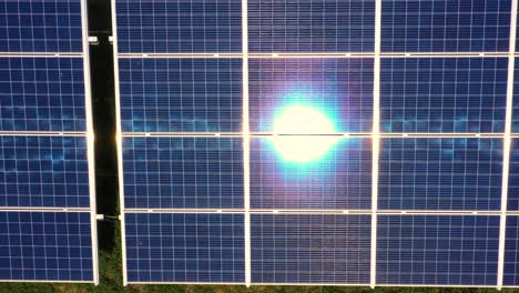 Closeup-of-surface-of-blue-photovoltaic-solar-panels-for-producing-clean-ecological-electricity