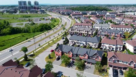 Aerial-shot-of-houses-on-a-sunny-day-in-Nepean