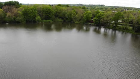 Aerial-panning-right-shot-over-Chard-Reservoir-South-West-England-UK