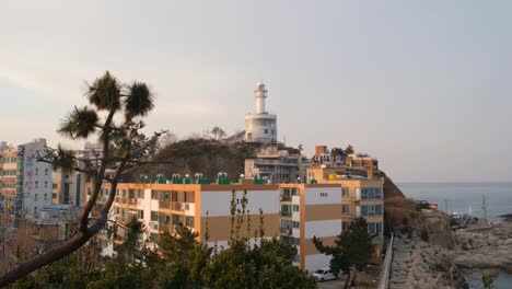 Skyline-Von-Sokcho-In-Südkorea-Bei-Sonnenuntergang