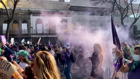 Feminist-march-against-gender-violence,-March-8-in-Mexico-City-thousands-of-women-protest-in-the-streets-for-safety-and-better-living-conditions