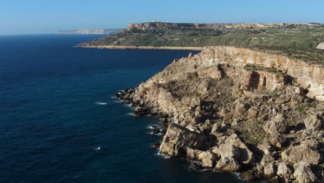 Rugged-Coast-In-Anchor-Bay-Near-Popeye-Village-In-The-Island-Of-Malta