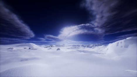 Oval-shaped-UFO-UAP-moving-in-distance-over-a-plane-in-the-Polar-Arctic-region-CGI
