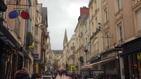 Lively-City-Centre-Of-The-Historical-Town-Of-Angers-In-Western-France