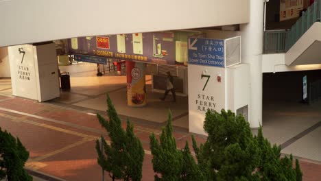 Entrada-Del-Muelle-Central-Para-Star-Ferry-En-Hong-Kong