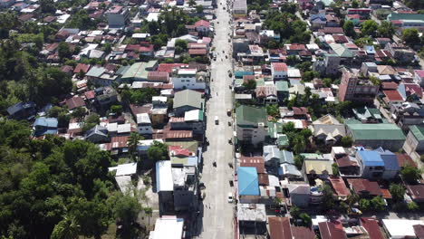 Aerial-view,-tilt-shot-of-a-rural-area-in-the-Philippines