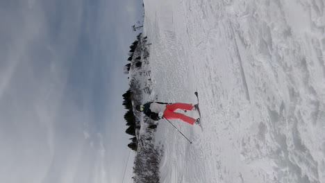 Skier-at-Avoriaz,-Savoie,-France