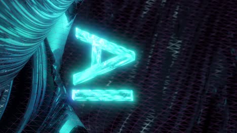 Vertical-motion-graphics-of-glowing-blue-AI-letters-spinning-slowly