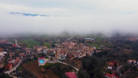 Aerial-view-of-the-village-of-Peramola,-in-Lleida,-Catalonia,-Spain