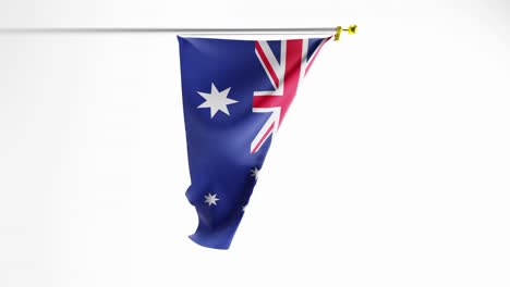 Australian-flag-waving-in-breeze-against-white-background