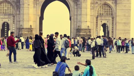 A-shot-of-the-bustling-city-of-Mumbai-where-people-have-a-grate-time-by-the-Gate-way-of-India