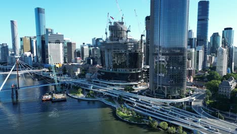 Brisbane's-Queens-Wharf-Casino-development-drone-orbiting-development