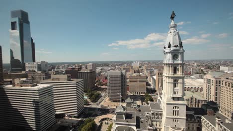 Philadelphia-City-Aus-Der-Vogelperspektive-Aufgenommen---Rathaus-Und-Straßen