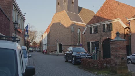 Tilt-up-of-the-historical-Church-in-the-small-town-of-Bredevoort