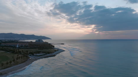 coastal-landscape-at-sea-captured-by-drone-as-sun-rises