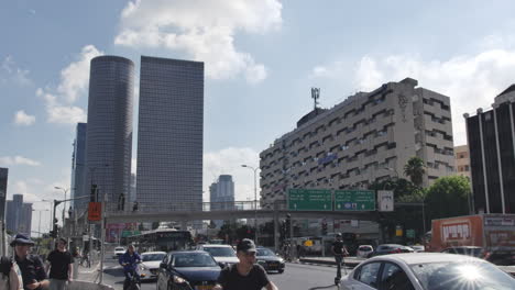 Una-Toma-Amplia-De-La-Torre-Del-Centro-Comercial-Jaffa-Azrieli-De-Tel-Aviv