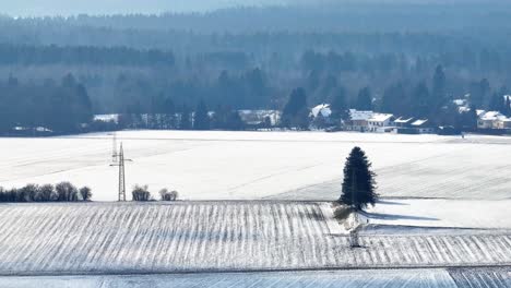 Snowy-landscape-aerial