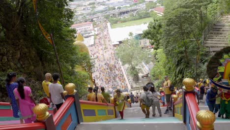 Stairs-crowded-of-tourist-and-devotes-during-Thaipusam-at-Batu-Caves-Kuala-Lumpur-Malaysia