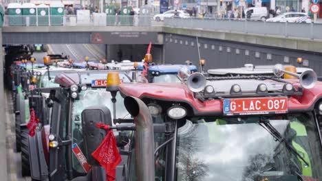Farmers-protesting-against-measures-to-cut-down-nitrogen-emissions---Brussels,-Belgium