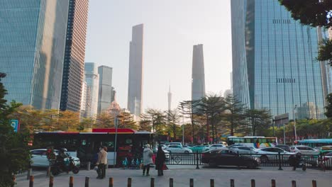 Guangzhou-Fin-De-Semana-Urbano-Vida-De-La-Ciudad-China