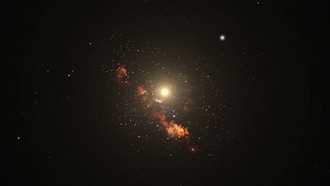 Heller-Stern-In-Der-Mitte-Der-Galaxie-In-Der-Dunkelheit-Des-Weltraums