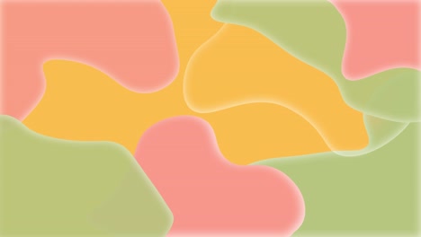 Abstract-animated-background-of-yellow-green-and-pink-jelly-changing-shapes