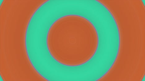 Abstrakter-Animierter-Hintergrund-Aus-Pulsierenden-Orangefarbenen-Und-Grünen-Kreisen