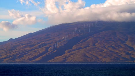 Hawaii-ocean-mountain-windmills-slow-motion