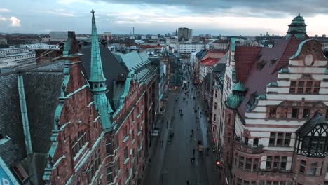 Drone-footage-of-Malmo,-Sweden