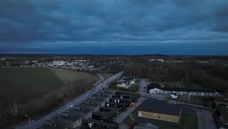 Zeitraffer---Sonnenuntergang-In-Oxie,-Malmö,-Schweden