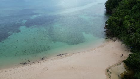 Aerial-of-Tropical-Beach-and-Reef,-Catanduanes,-Philippines