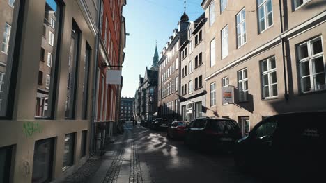Una-Calle-En-Copenhague,-Dinamarca