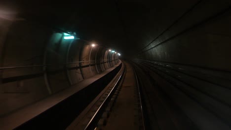 Metro-tunnel,-in-Copenhagen,-Denmark