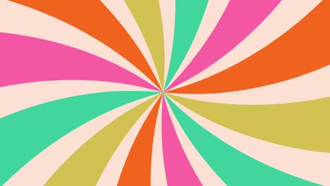 Abstrakter-Animierter-Hintergrund-Mit-Sich-Drehenden-Gelb-orangen-Und-Grünen-Geschwungenen-Streifen