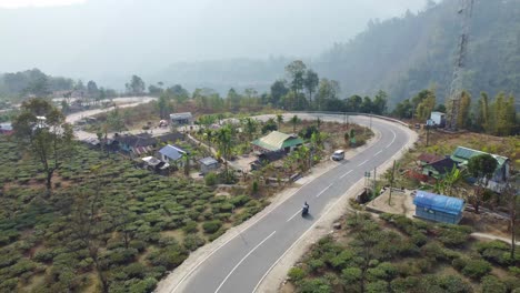 Straßen-Führen-Durch-Teeplantagen-In-Hügeligen-Gebieten