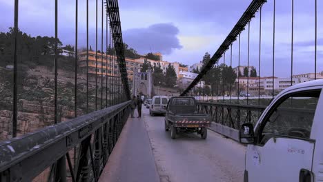 The-constant-movement-of-traffic-on-the-city's-bridges,-showcases-the-energy-and-vibrancy-of-Constantine's-urban-landscape