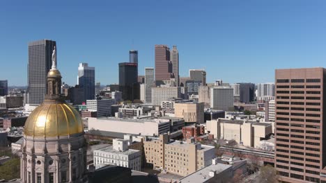 4k-aerial-of-downtown-Atlanta,-Georgia