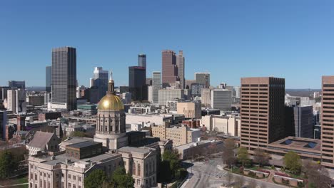 4k-aerial-of-downtown-Atlanta,-Georgia