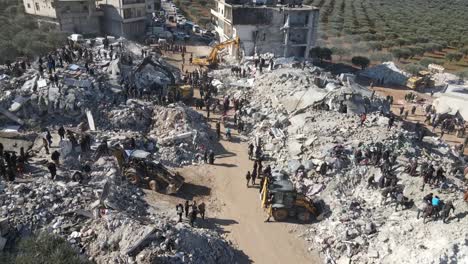 Rettungsaktionen-Nach-Dem-Katastrophalen-Erdbeben-2023,-Syrien