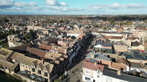 Town-centre-St-Ives-Cambridgeshire-UK-drone-aerial-view