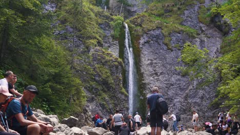 15-July-2022-Siklawica-Waterfall-in-Zakopane-Poland:-Tatra-Mountain-With-Tourist-Hiking-Trail