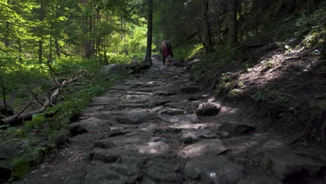 15.-Juli-2022-Zakopane,-Polen:-Touristenwanderweg-Im-Tatra-Nationalpark-Zum-Gipfel-Des-Sarnia-Skala-Gipfels,-Polen