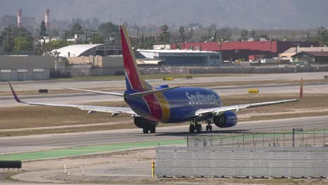 Airplane-lines-up-for-takeoff