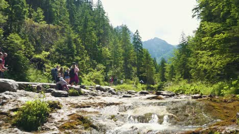 15-July-2022-Zakopane,-Poland:-Tatra-Mountain-National-Park-With-Tourist-Hiking-Trail